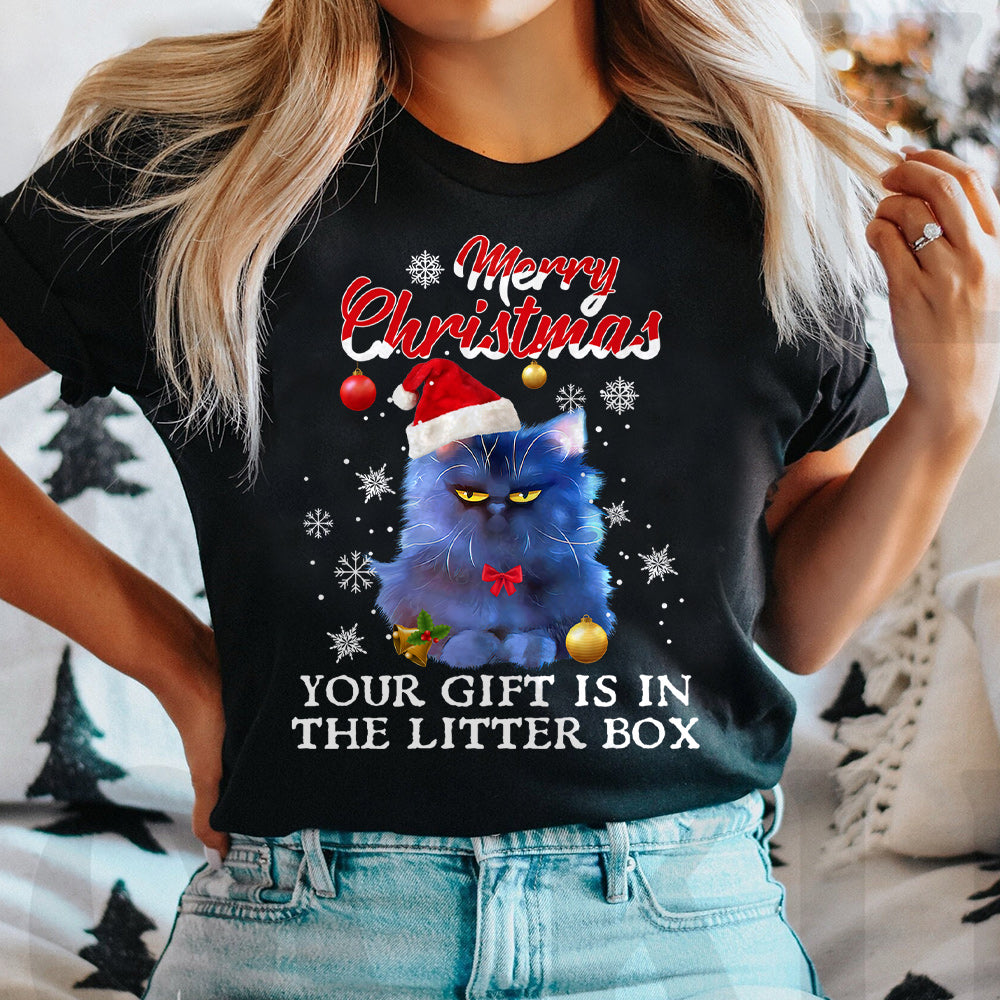 Cat Christmas Gift Is In The Litter Box HARZ0911031Z Dark Classic T Shirt