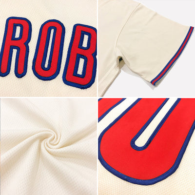 Custom Cream Orange-Royal Authentic Throwback Rib-Knit Baseball Jersey Shirt - Owls Matrix LTD