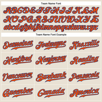 Custom Cream Orange-Royal Authentic Baseball Jersey - Owls Matrix LTD