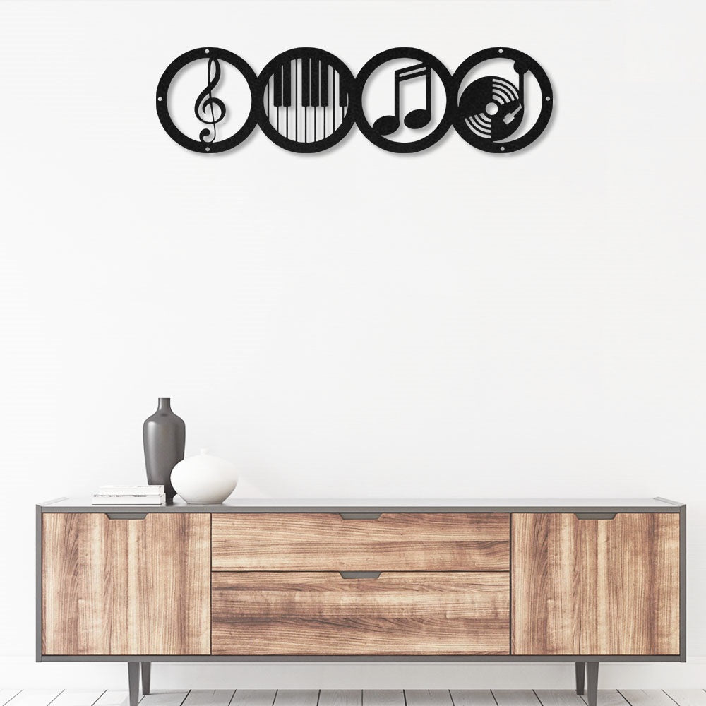 Music Symbols So Simple - Led Light Metal - Owls Matrix LTD
