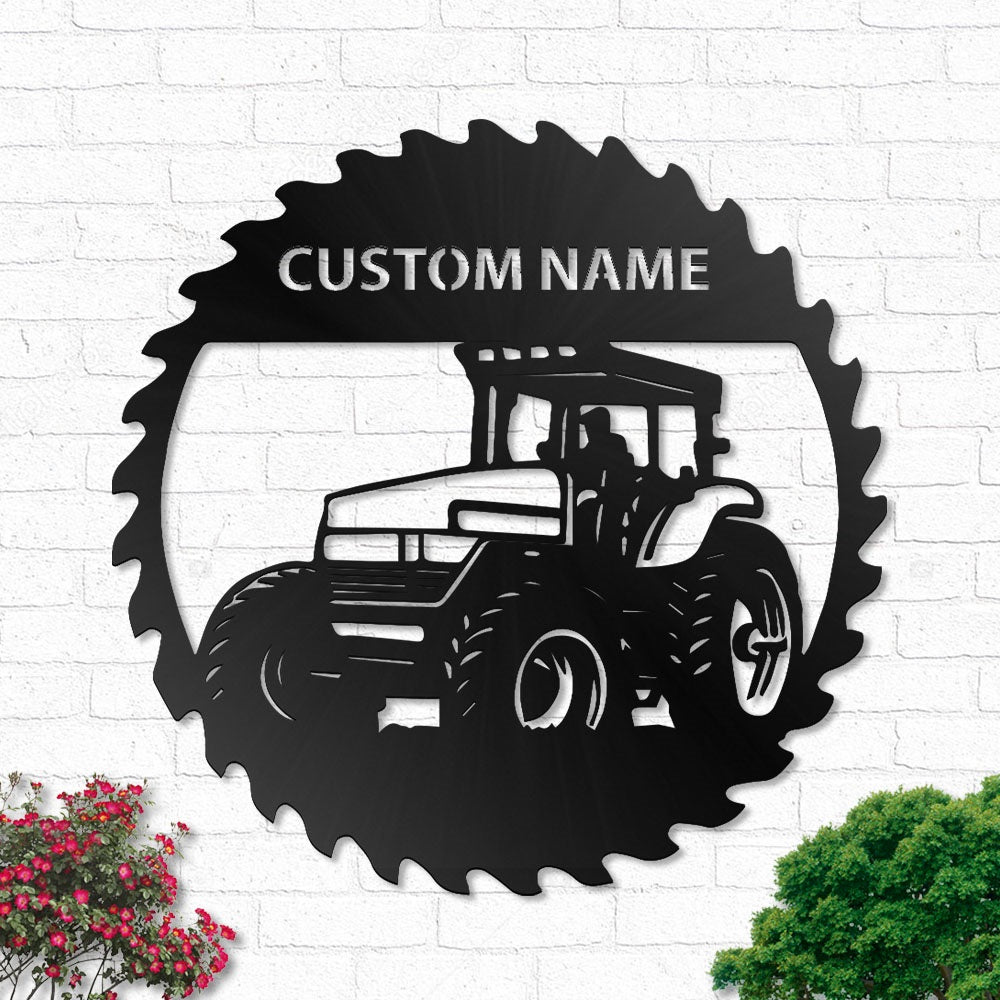 Tractor Farm Tractor Style Personalized - Led Light Metal - Owls Matrix LTD