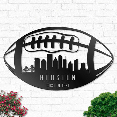 Football Houston Personalized - Led Light Metal - Owls Matrix LTD