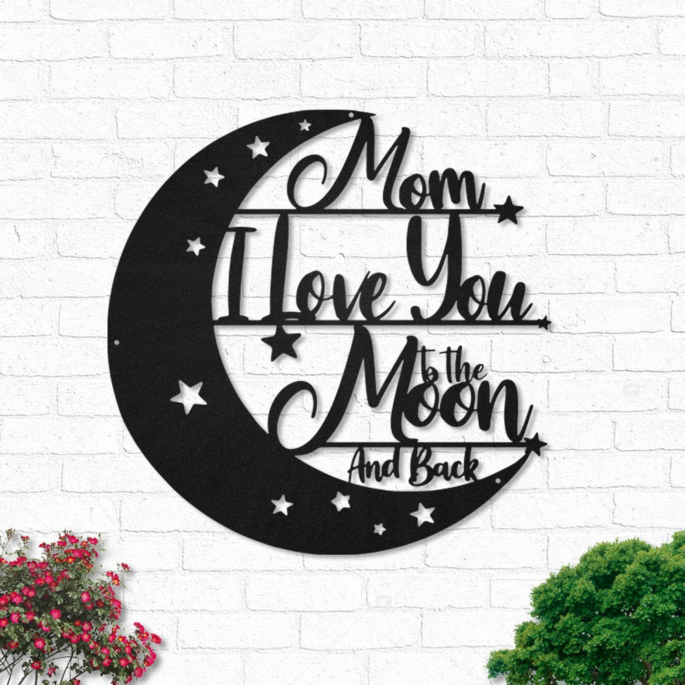 Family Mom I Love You to the Moon - Led Light Metal - Owls Matrix LTD