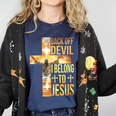 Faith Back Off Devil I Belong To Jesus HALZ1711007Z Dark Classic T Shirt