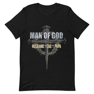 Faith Man Of God Husband Dad Papa DNRZ0707002Y Dark Classic T Shirt
