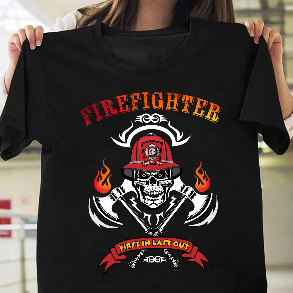 First In last Out Firefighter AEAA1210002Z Dark Classic T shirt