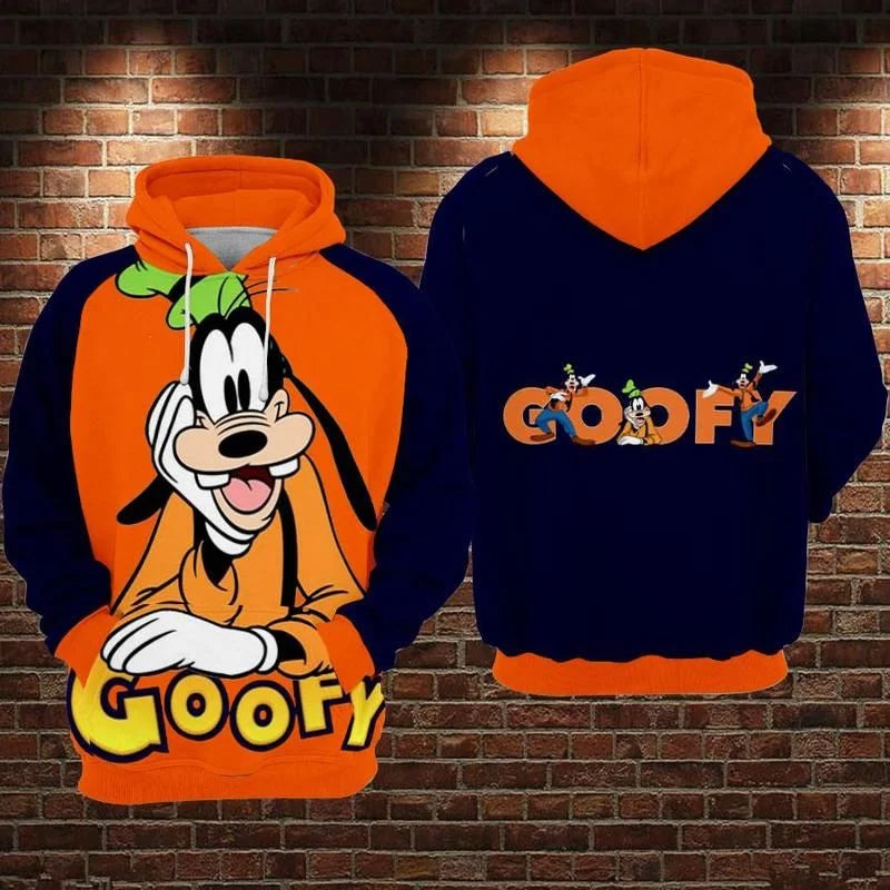 Goofy Disney Over Print 3d Zip Hoodie