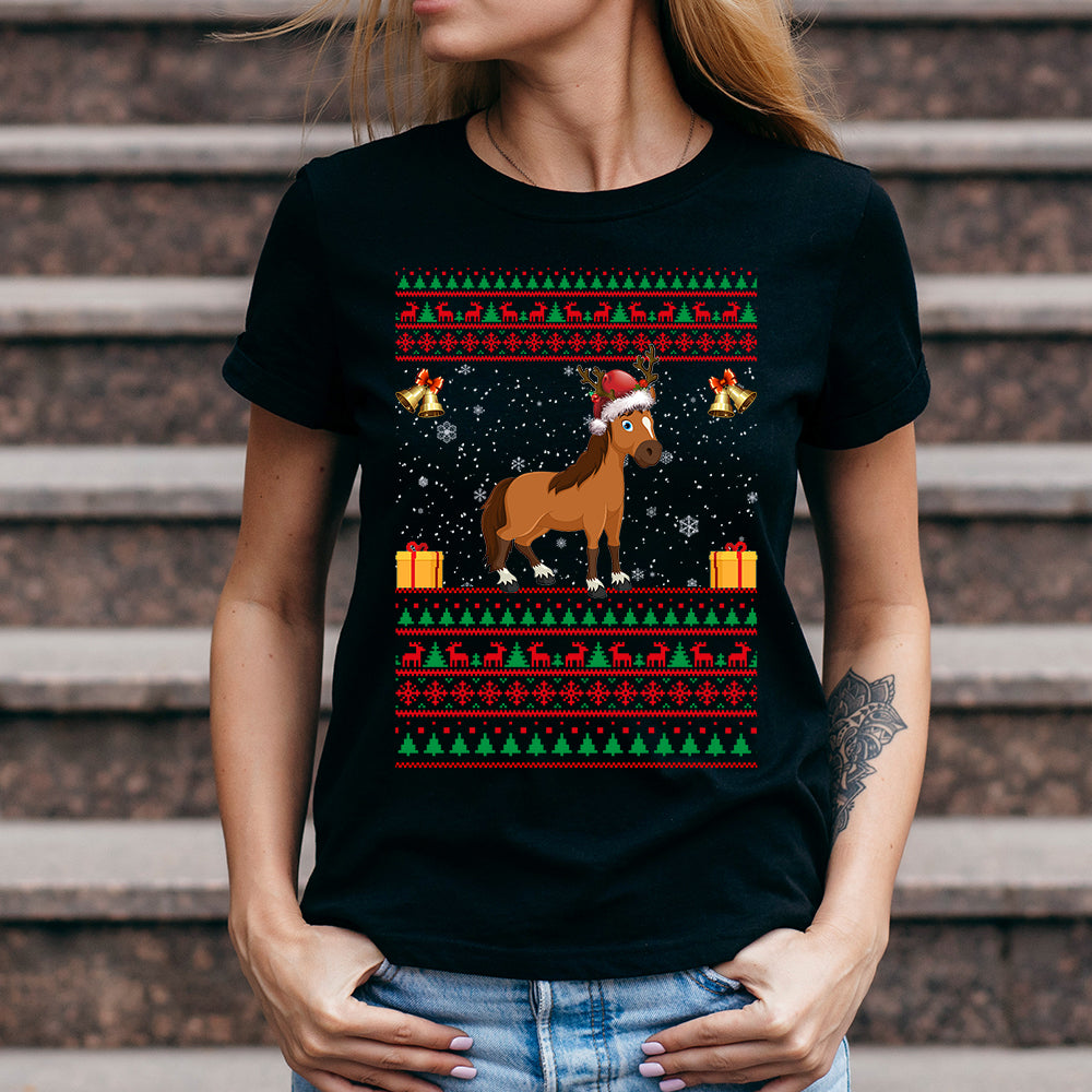 Horse Christmas ACAA1910009Z Dark Classic T Shirt