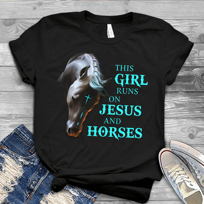 Horse Faith Jesus ACAA1810005Z Dark Classic T Shirt