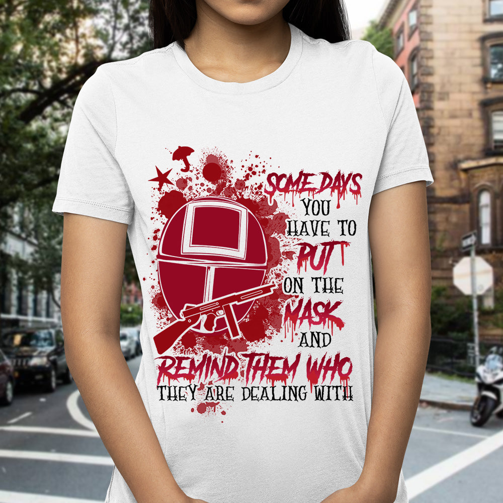 Korean Game Remind Who They Are Dealing With Warden Mask ABLZ1610007Z Light Classic T Shirt