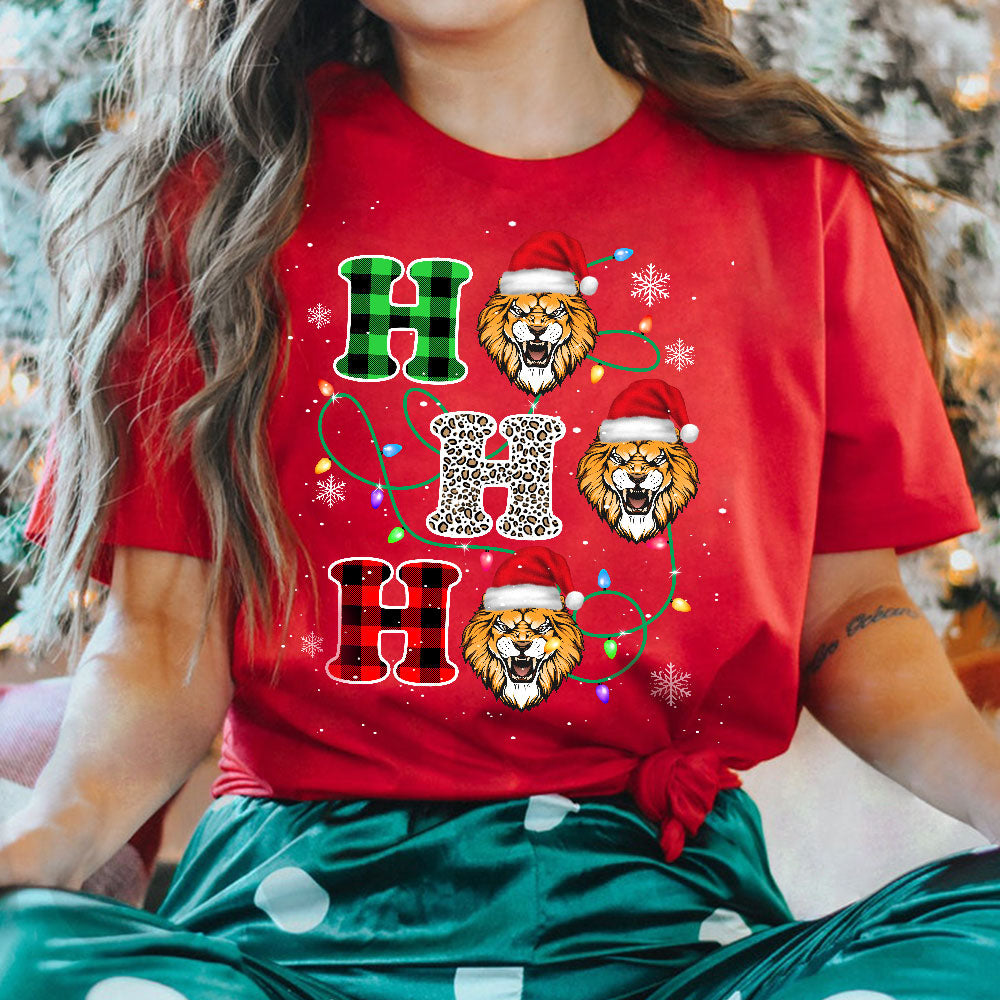 Lion Santa Hat Christmas TTAZ0611009Z Dark Classic T Shirt