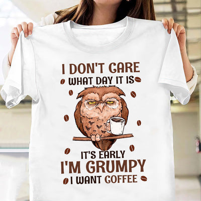 Owl I Dont Care What Day Is It MDGB2004011Y Light Classic T Shirt
