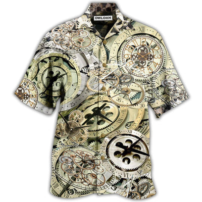 Hawaiian Shirt / Adults / S Clock One Speed One Gear Clock With Vintage Style - Hawaiian Shirt - Owls Matrix LTD