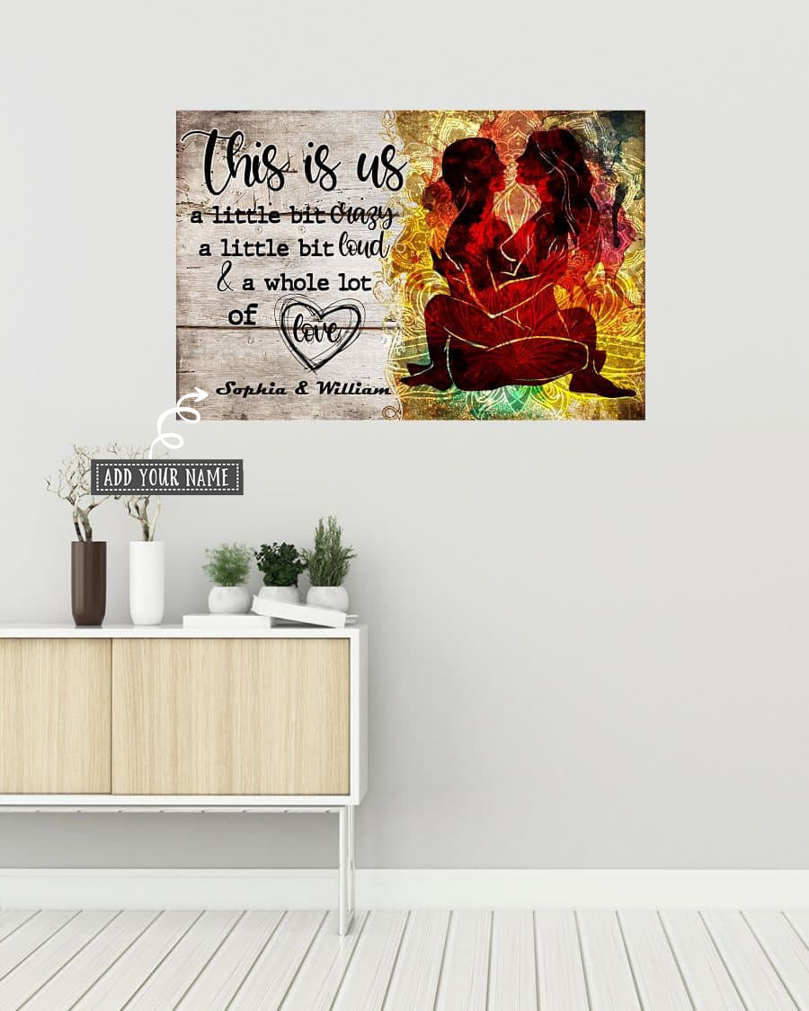 Yoga Love Peace This Is Us Love Personalized - Horizontal Poster - Owls Matrix LTD