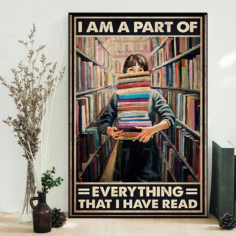 Book Girl Loves Books - Vertical Poster - Owls Matrix LTD