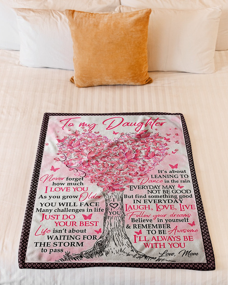 Family Love Follow Your Dreams Lovely Gift For Daughter - Flannel Blanket - Owls Matrix LTD