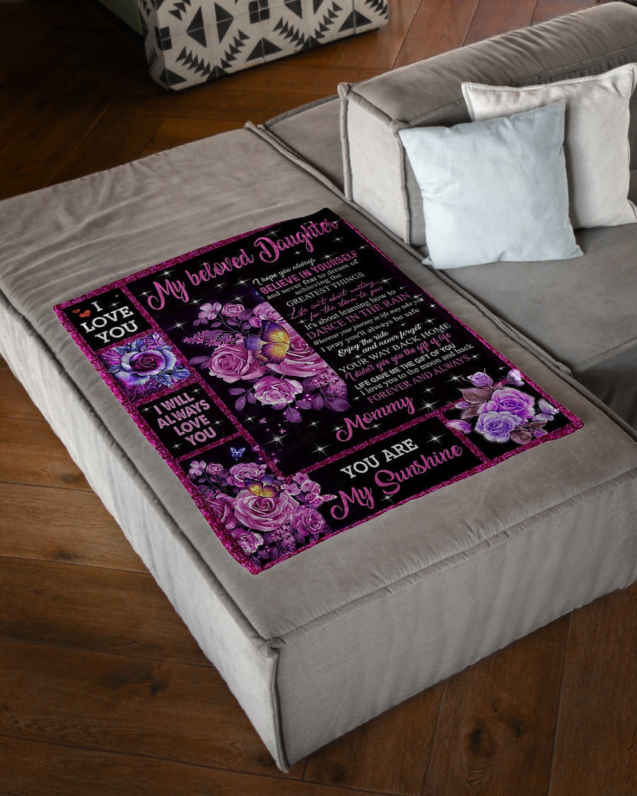 Rose Your Way Back Home Special Gift For Daughter - Flannel Blanket - Owls Matrix LTD