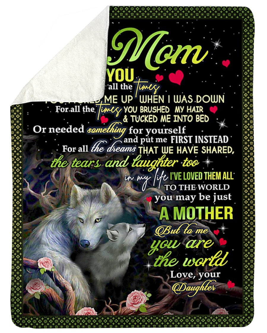 Wolf You Mean The World To Me - Flannel Blanket - Owls Matrix LTD