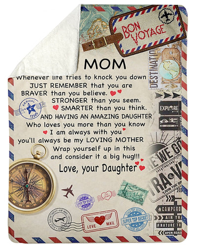 Letter You Will Always Be My Loving Mother - Flannel Blanket - Owls Matrix LTD