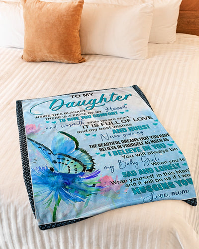Butterfly Mom To Daughter Style - Flannel Blanket - Owls Matrix LTD