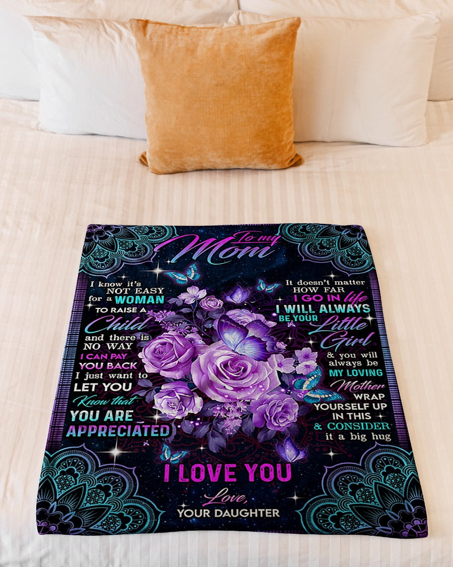Rose I Love You With All My Heart - Flannel Blanket - Owls Matrix LTD
