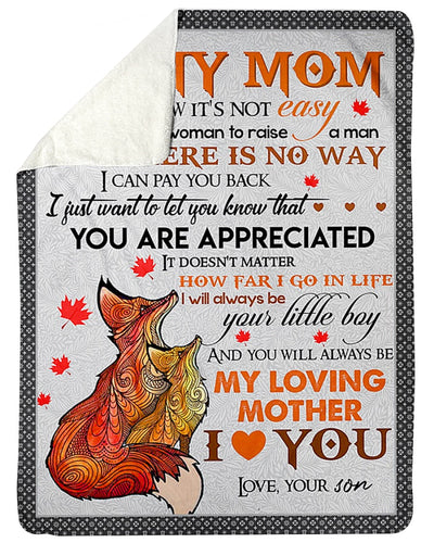 Fox I Loved You My Whole Life - Flannel Blanket - Owls Matrix LTD