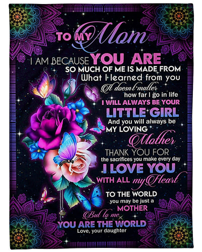 Rose You Will Always Be My Loving Mother - Flannel Blanket - Owls Matrix LTD