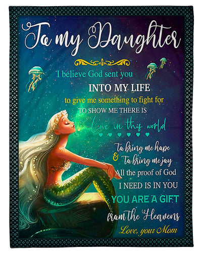 Mermaid You Are The Gift From The Heavens Mom To Daughter Lover - Flannel Blanket - Owls Matrix LTD