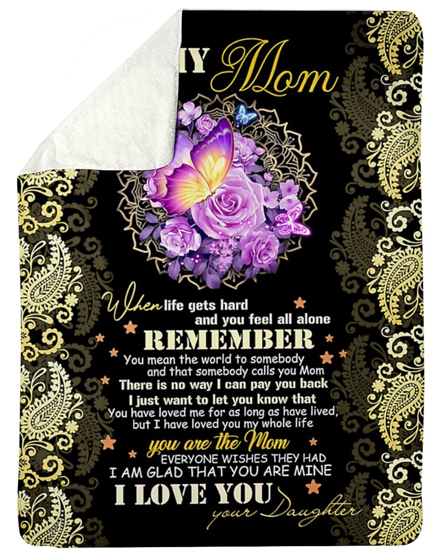 Butterfly Loving Mom Remember - Flannel Blanket - Owls Matrix LTD
