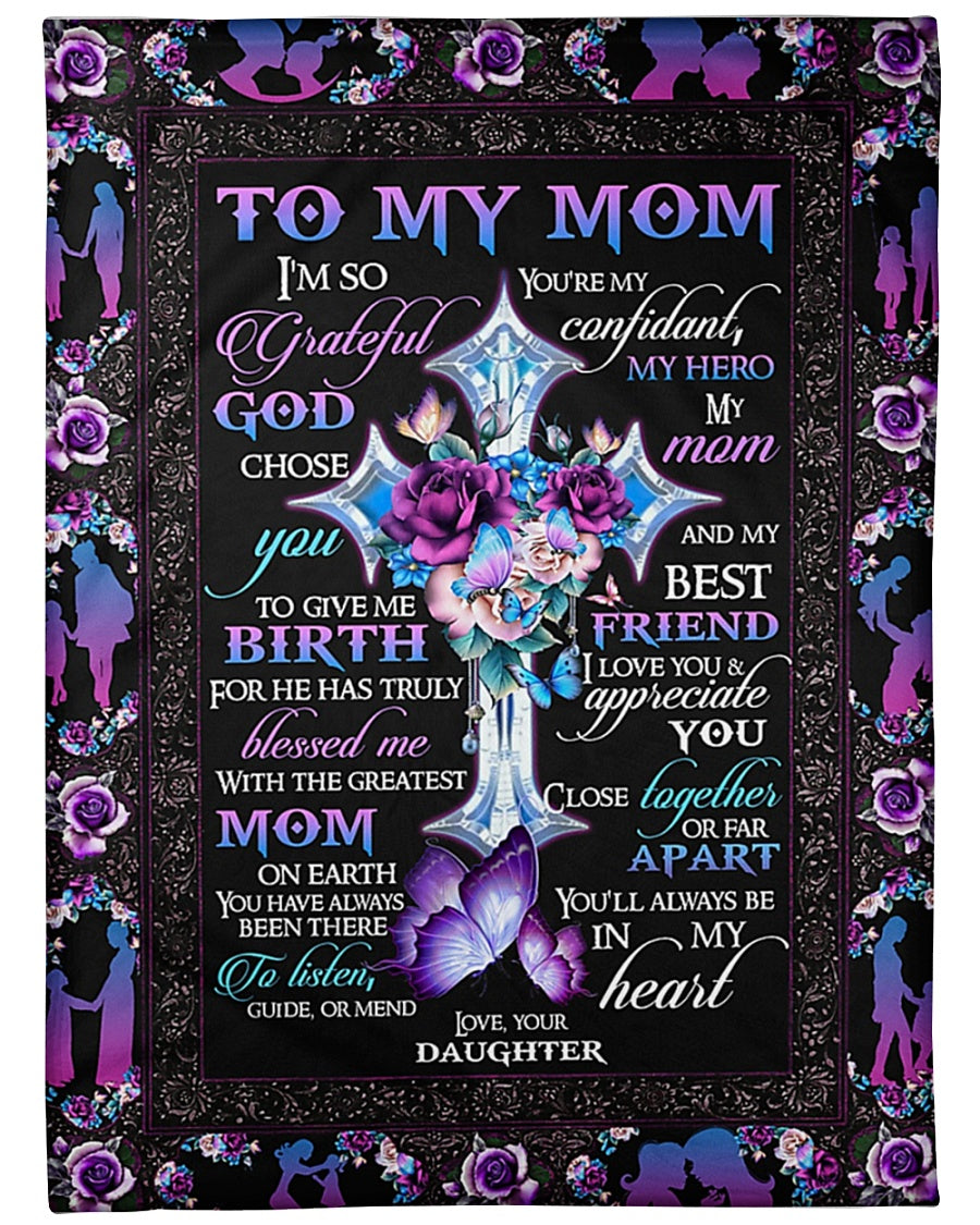 God To My Mom I Love You And Appreciate You - Flannel Blanket - Owls Matrix LTD