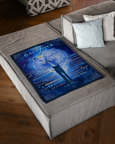 Wolf Mom To Daughter If Ever There Is A Tomorrow - Flannel Blanket - Owls Matrix LTD