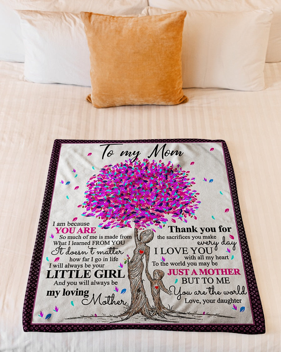Family To Me You Are The World Little Girl - Flannel Blanket - Owls Matrix LTD