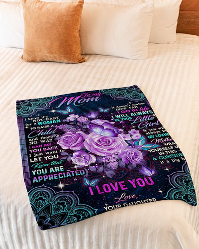 Rose I Love You With All My Heart - Flannel Blanket - Owls Matrix LTD