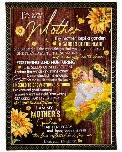 Sunflower To My Loving Mother A Garden Of The Heart - Flannel Blanket - Owls Matrix LTD