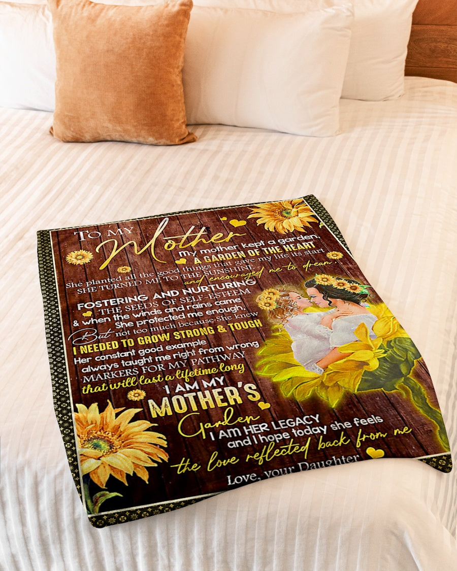 Sunflower To My Loving Mother A Garden Of The Heart - Flannel Blanket - Owls Matrix LTD