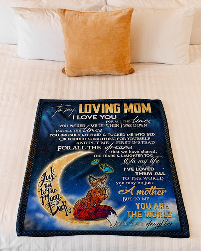 Family To My Mom You Will Always Be My Loving Mom - Flannel Blanket - Owls Matrix LTD