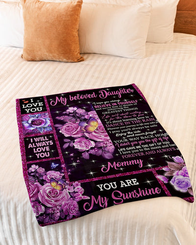 Rose Your Way Back Home Special Gift For Daughter - Flannel Blanket - Owls Matrix LTD