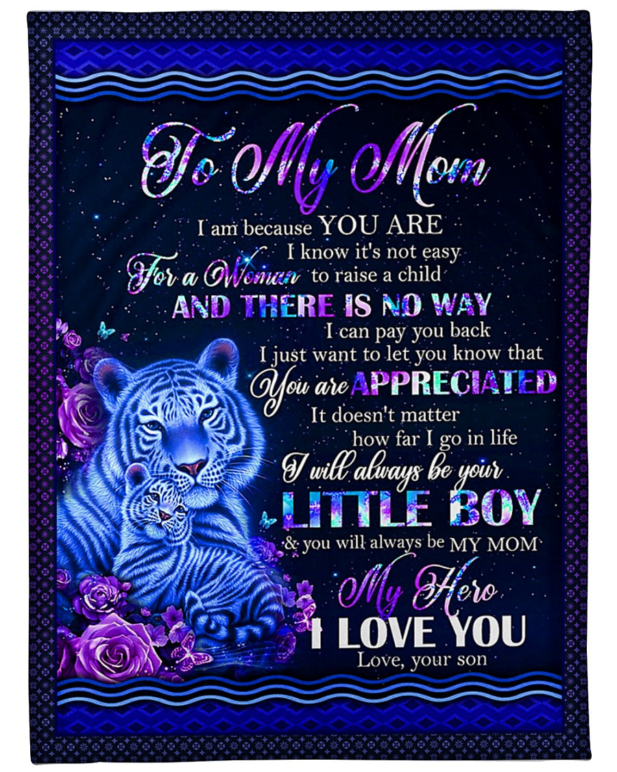 Tiger To Me You Are The World Little Boy - Flannel Blanket - Owls Matrix LTD