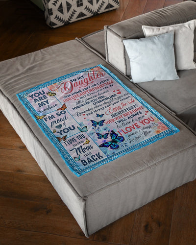 Butterly You Are My Sunshine Your Way Back Home Amazing Gift For Daughter - Flannel Blanket - Owls Matrix LTD
