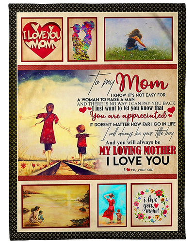Family To My Mom You Are Appreciated - Flannel Blanket - Owls Matrix LTD