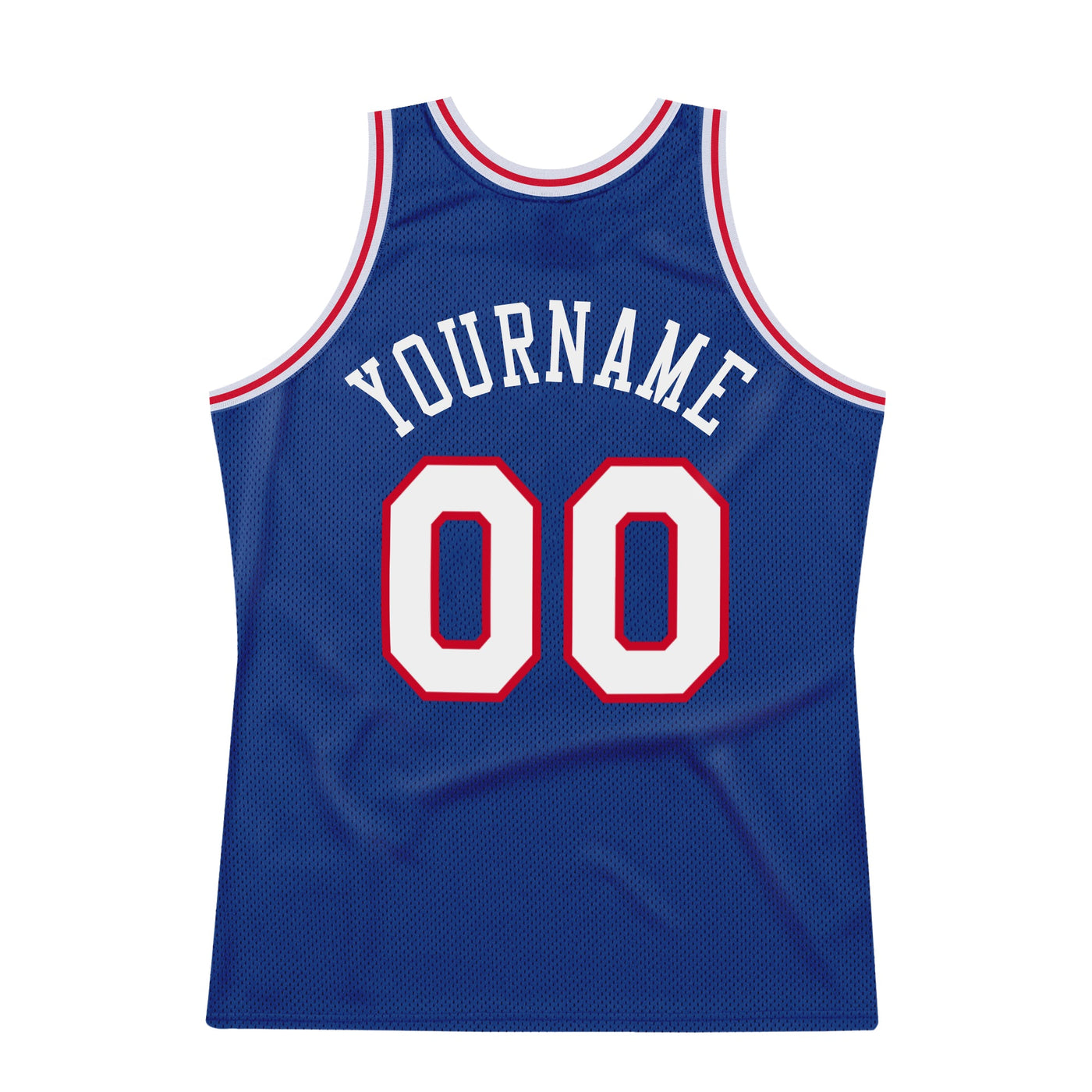 Custom Royal White-Red Authentic Throwback Basketball Jersey
