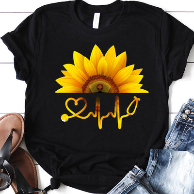 Sunflower Nurse Pattern MDGB1810014Z Dark Classic T Shirt