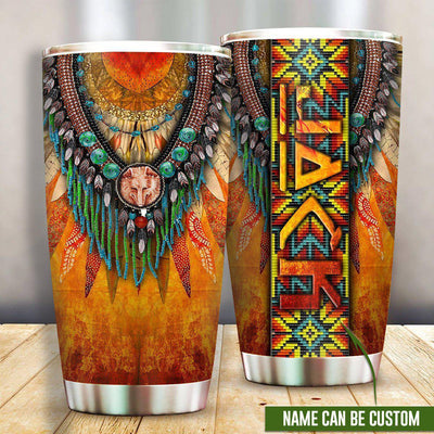 Native American Lover Sunset Personalized - Tumbler - Owls Matrix LTD