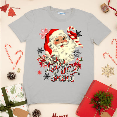 Xmas Let It Snow Santa With Candy Christmas HALZ1811028Z Light Classic T Shirt
